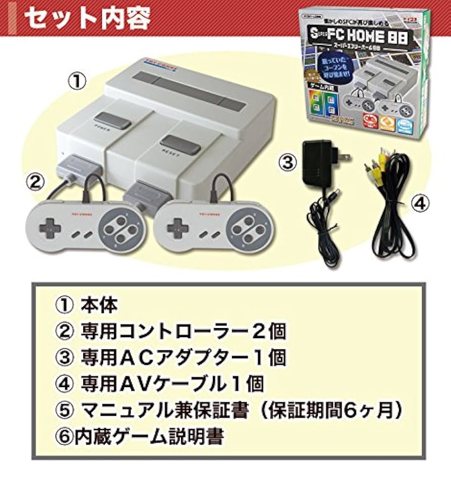ゲーム内臓　FC 88 used 箱付　AC アダプタ付属　美品 ファミコン《FC COMPACT》88機種ゲーム内蔵！！FC互換機